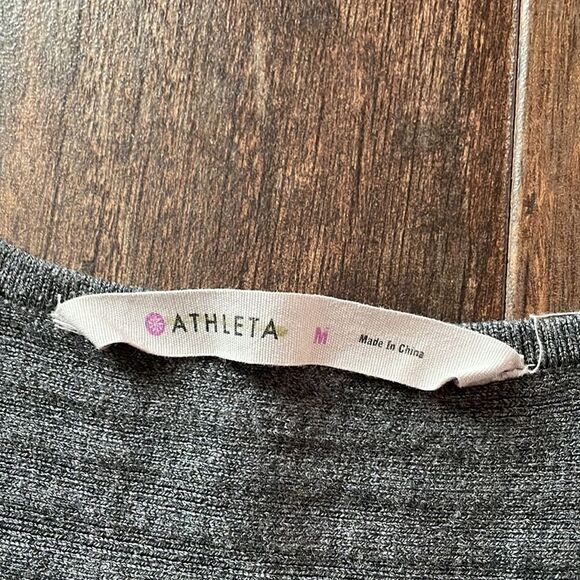 Athleta Charcoal Ribbed Sleeveless Sweater Dress - Picture 2 of 6